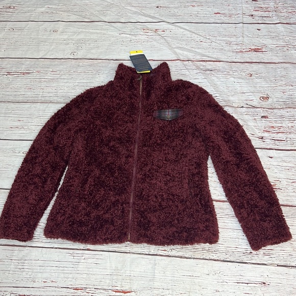PENDELETON Maroon Teddy Zipper Front Jacket NWT Sz Small - Picture 8 of 12